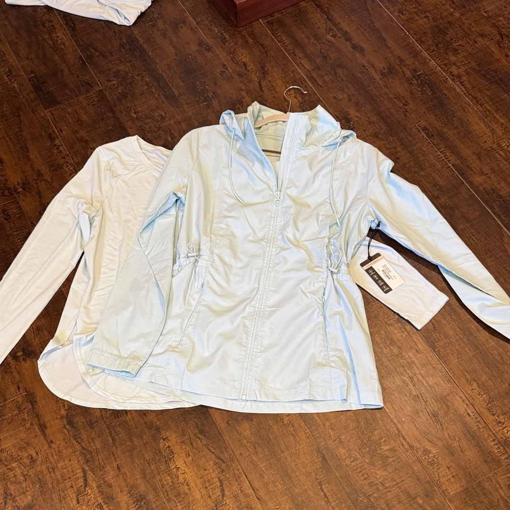 Tail Light Blue Utility Jacket and top szM